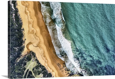 Aerial View Of Beach And Ocean, Victoria, Australia