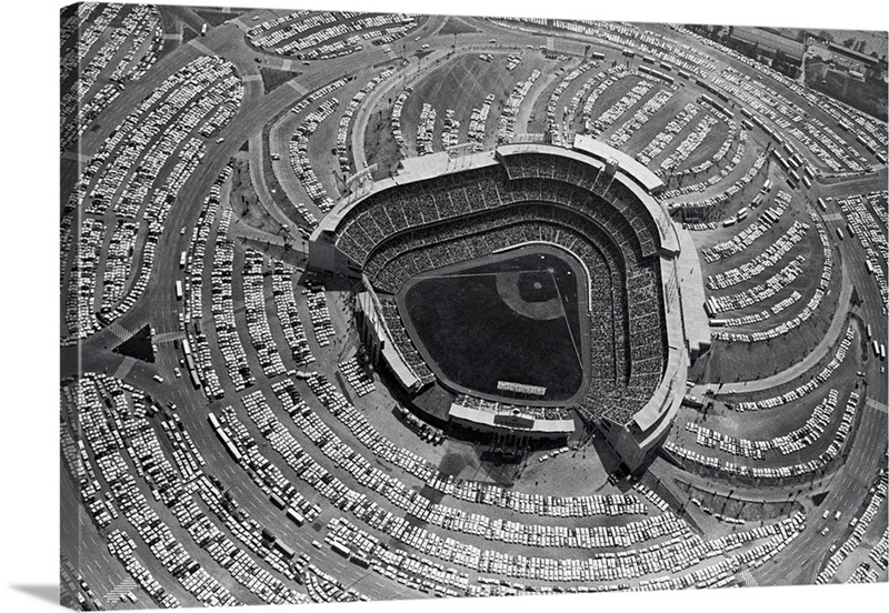 Aerial View Of Dodger Stadium Wall Mural - Murals Your Way