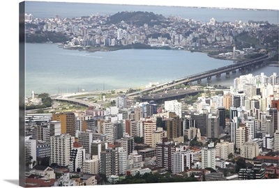 Aerial view of Florianopolis, Santa Catarina, Brazil.