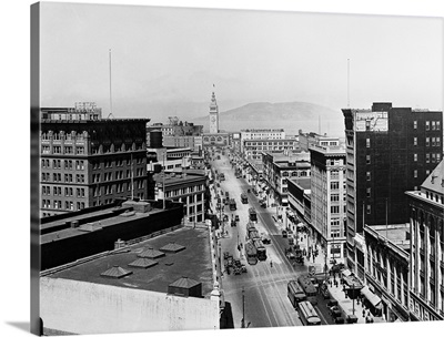 Aerial View Of Market Street, San Francisco, California, 1916