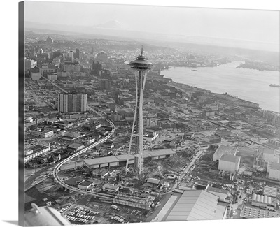 Aerial View of Seattle and Space Needle, 1962