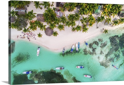 Aerial View Of Tropical Beach, Saona Island, Dominican Republic