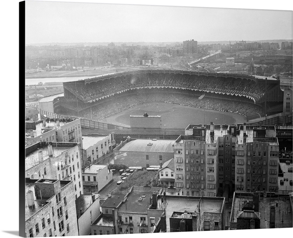 Bronx, New York: General view of the Yankee Stadium before start of first World Series game.