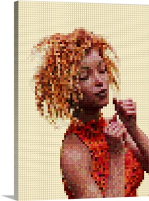 African Woman Pixelated