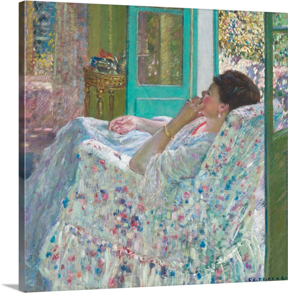 Frederick Carl Frieseke (American, 1874-1939), Afternoon - Yellow Room, 1910, oil on canvas, Indianapolis Museum of Art, I...