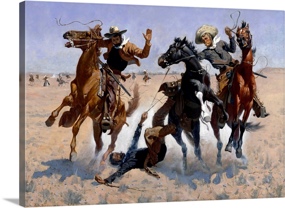 Frederic Remington (American, 1861-1909), Aiding a Comrade, 1890, oil on canvas, 87.1 x 122.2 cm (34.3 x 48.1 in), Museum ...