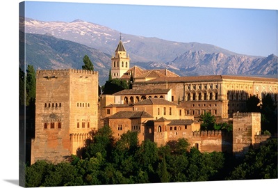Alhambra from Albaicin, Granada, Andalucia, Spain, Europe