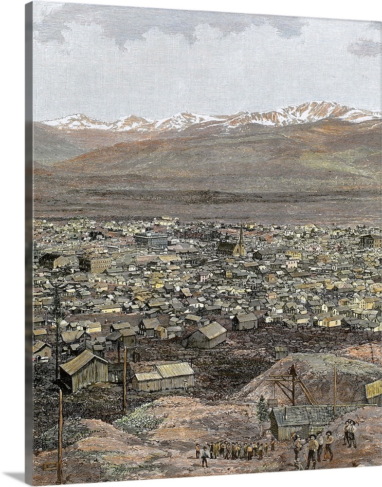 American West, Nineteenth Century, Mining Town Of Leadville Wall Art ...