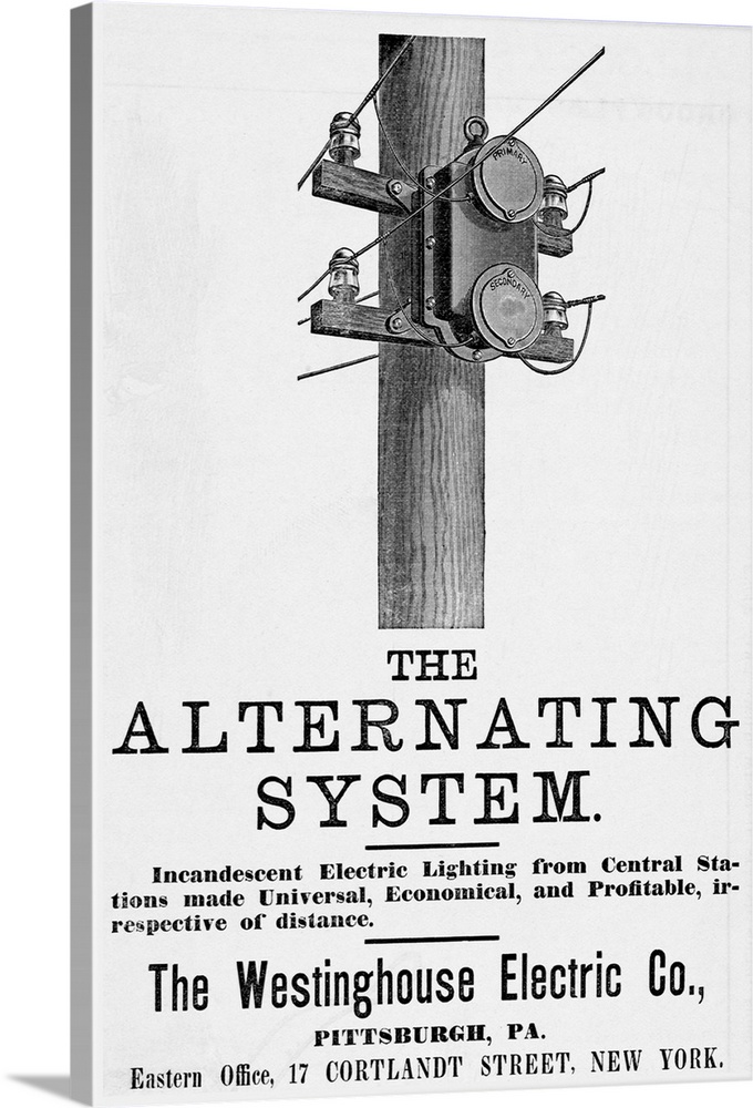 An advertisement for The Alternating System made by the Westinghouse Electric