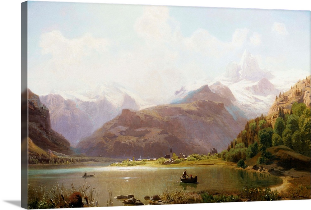 An Alpine Landscape By Anton Hlavacek