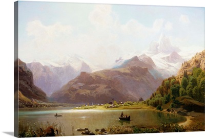An Alpine Landscape By Anton Hlavacek