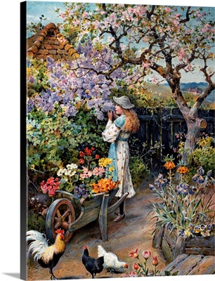 An English Cottage Garden By William Stephen Coleman