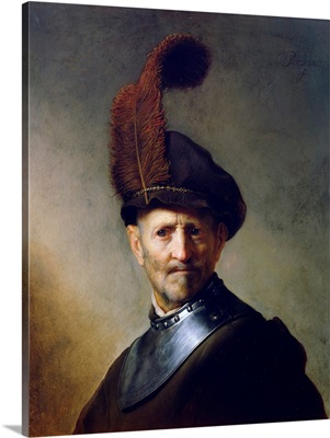 An Old Man In Military Costume By Rembrandt Van Rijn