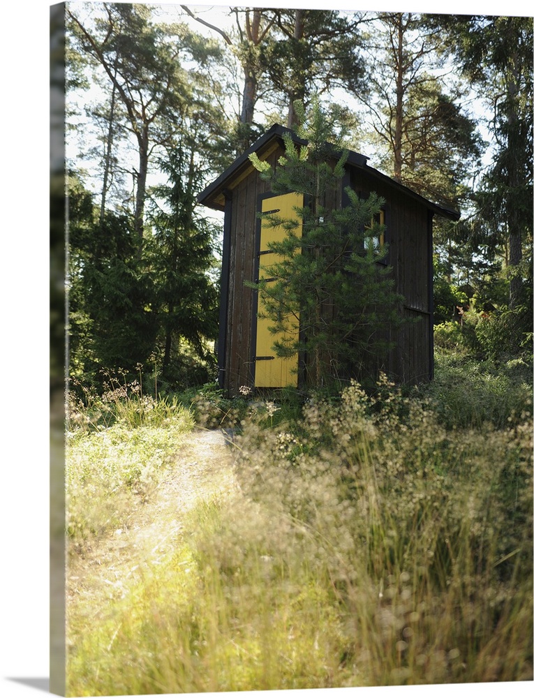 An outhouse on the island of Krokholm in Sweden's Stockholm archipelago.