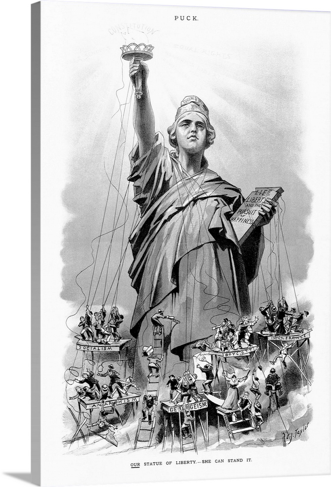 Anarchism, Socialism And Others Try To Bring Down The Statue Of Liberty  Wall Art, Canvas Prints, Framed Prints, Wall Peels | Great Big Canvas