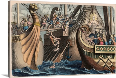 Ancient Roman Sea Battle With Gangplanks