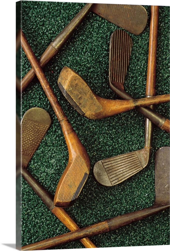 Antique golf clubs