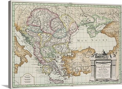 Antique map of Eastern Europe