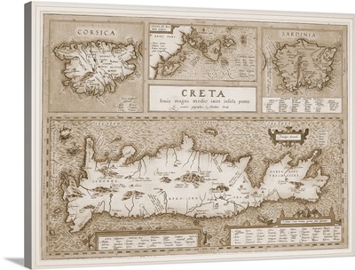 Antique map of Greek islands