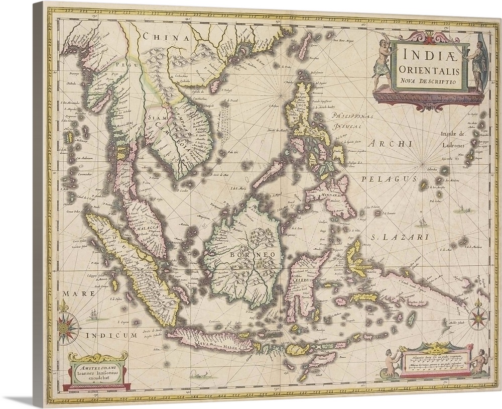 Antique map of southeast Asia