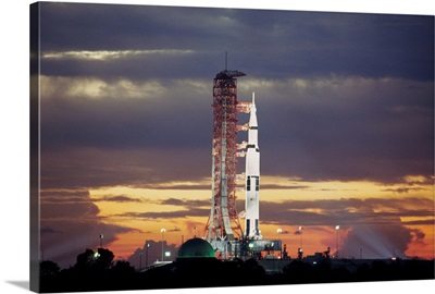 Apollo 17 and Launch Pad with Sunrise