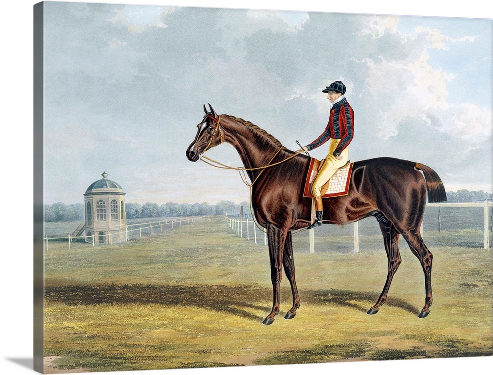 This 1825 aquatint is from Portraits of the Winning Horses of the Great St. Leger Stakes, a portfolio of prints after pain...