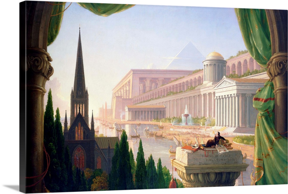 Thomas Cole (American, 1801-1848), Architect's Dream, 1840, oil on canvas, 134.7 x 213.6 cm (53 x 84.1 in), Toledo Museum ...