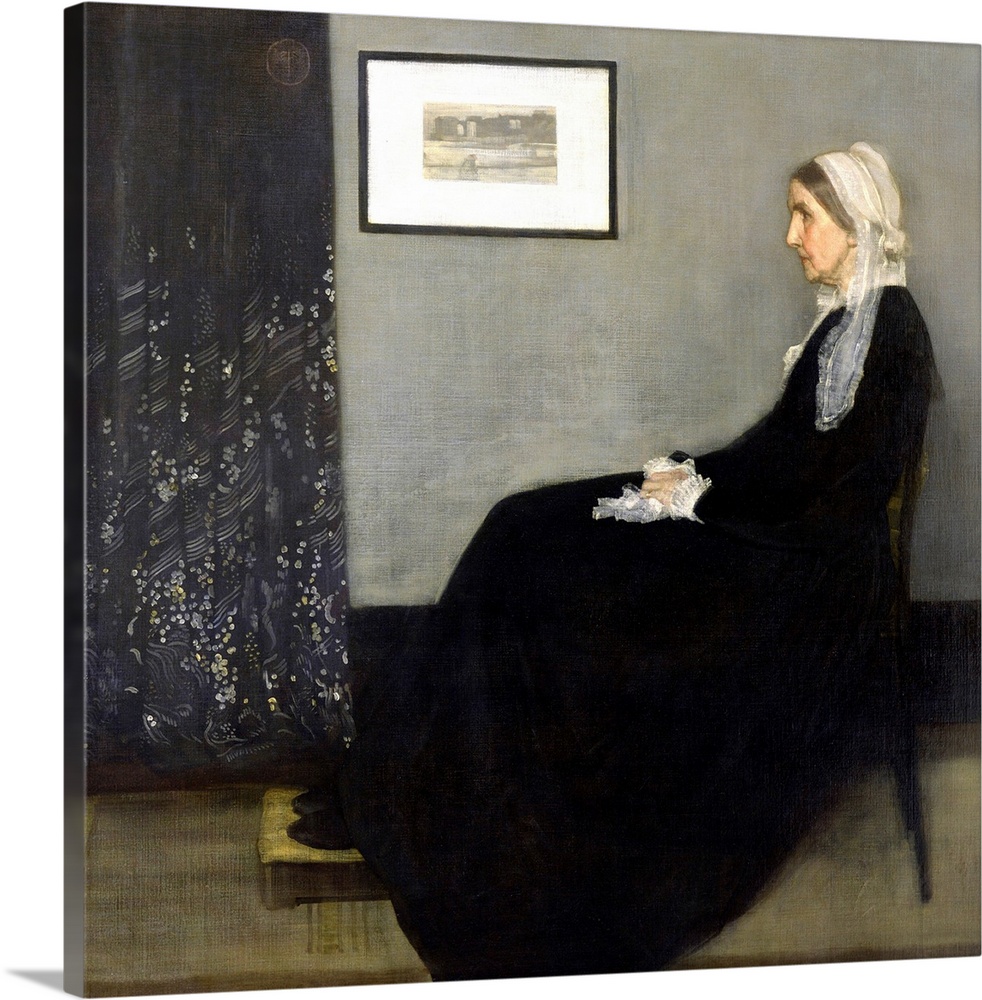 Arrangement in Grey and Black No. 1 (Portrait of the Artist's Mother, also known as Whistler's Mother), depicting Anna McN...