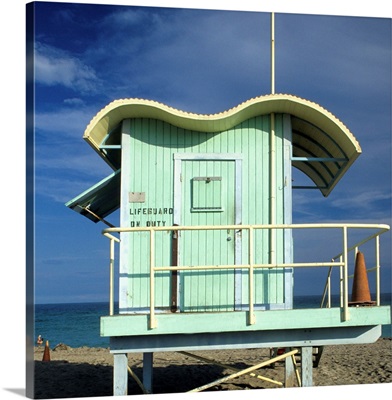 Art deco lifeguard station, Miami, South Beach, FL