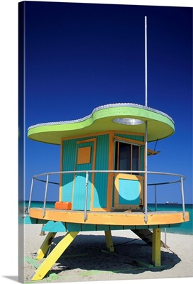 Art deco lifeguard station, South Beach, Miami, FL