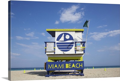 Art deco lifeguard tower on Miami Beach, Florida