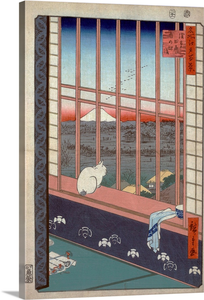 Ando, Hiroshige, 1797-1858. Asakusa tanbo torinomachi mode. Date Created/Published: 1857. Color woodblock print; 36.3 x 24...