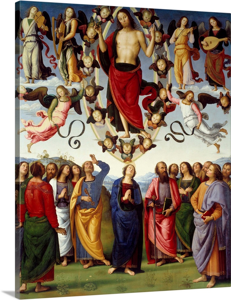Ascension of Christ. Painting by Pietro Vannucci called Il Perugino (1450-1523), 1496. 3,25 x 2,65 m. Beaux-Arts Museum, L...