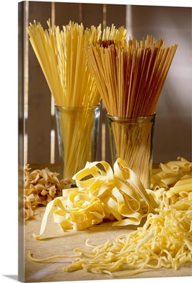 Assorted pasta, close-up