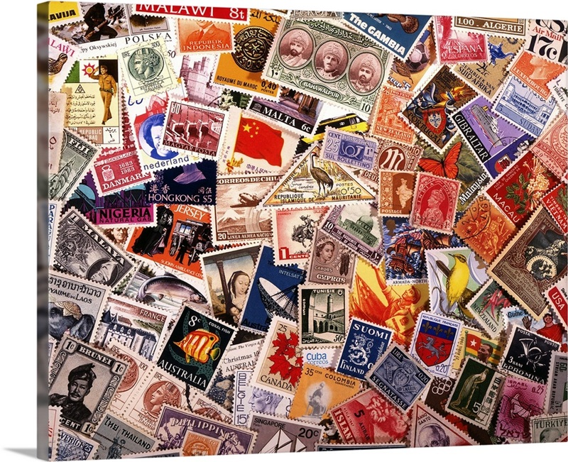 Assortment of stamps | Great Big Canvas