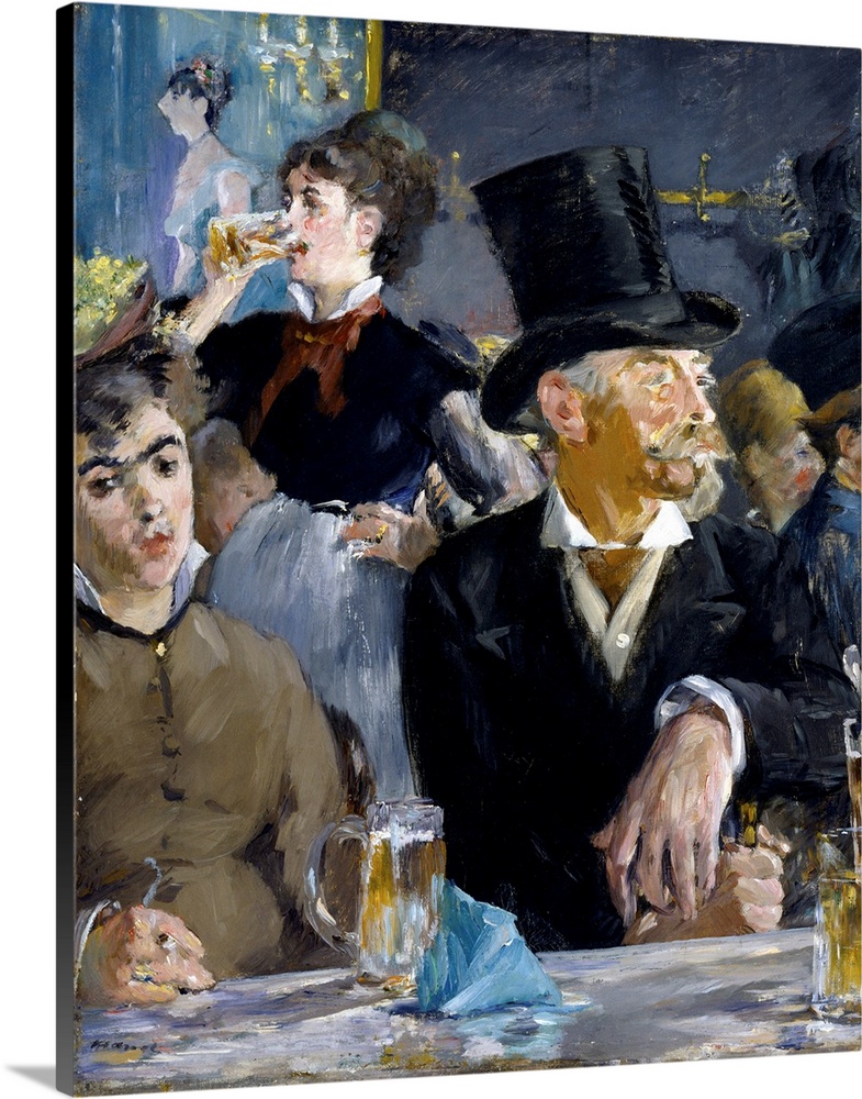 Edouard Manet (French, 1832-1883), At the Cafe, oil c. 1879, oil on canvas, 47.3 x 58.1 cm (18.6 x 22.9 in), Walters Art G...