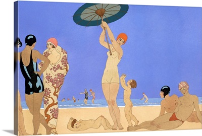 At The Lido By Georges Barbier