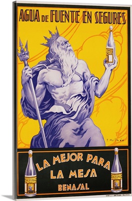 Auga De Fuente En Segures Bottled Water Poster By F. Mellado