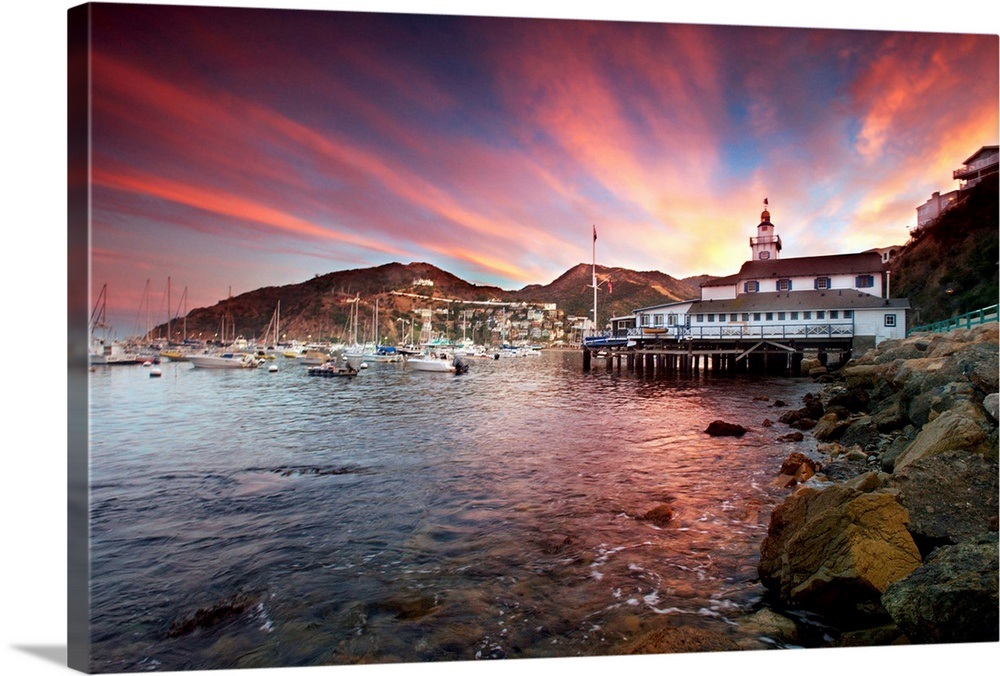 Avalon harbor at sunset Wall Art, Canvas Prints, Framed Prints, Wall