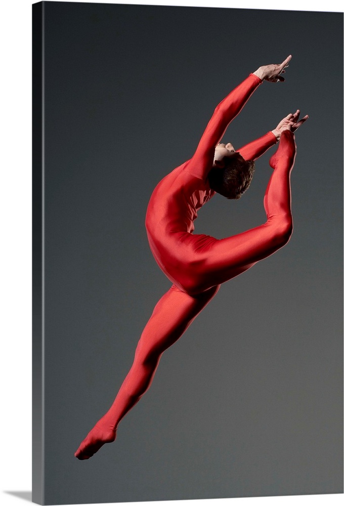 Ballet Dancer In Red Leotard