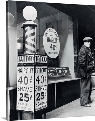 Barber Shop Storefront, New York