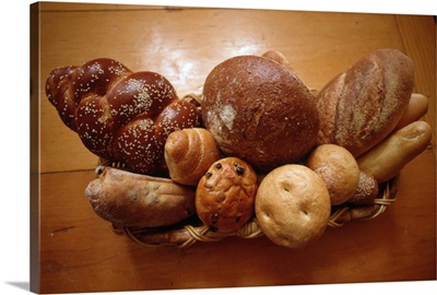 Basket of fresh baked breads