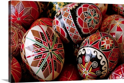 Basket Of Ukrainian Easter Eggs