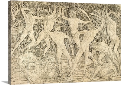 Battle Of The Nudes By Antonio Del Pollaiolo