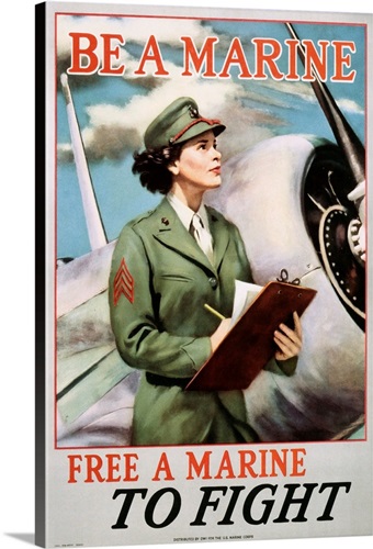 Be A Marine - Free A Marine To Fight Poster | Great Big Canvas