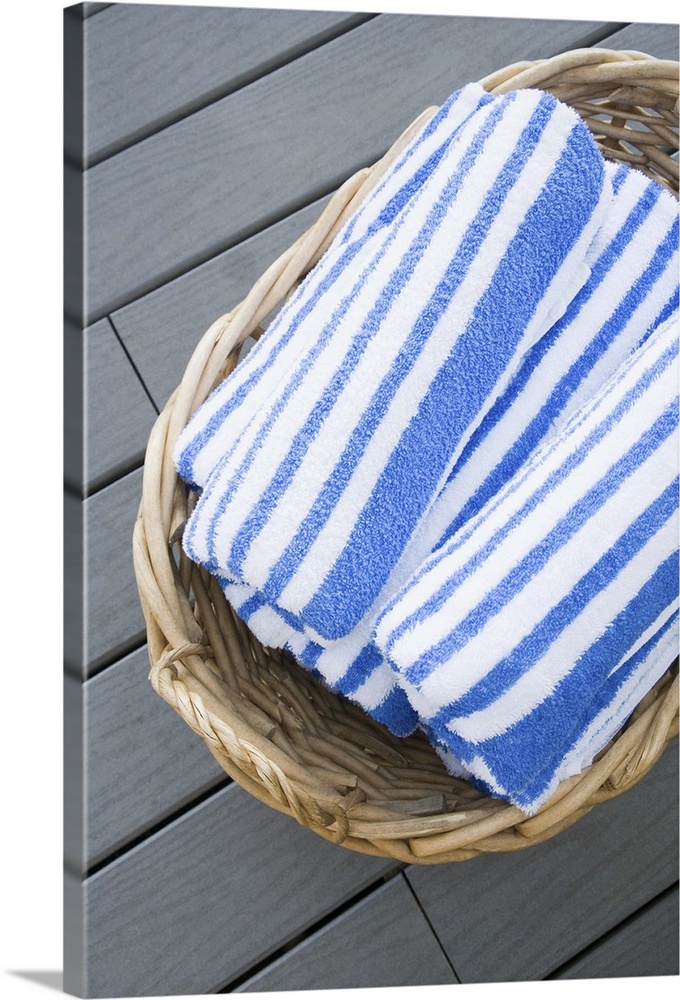 Beach towels in basket