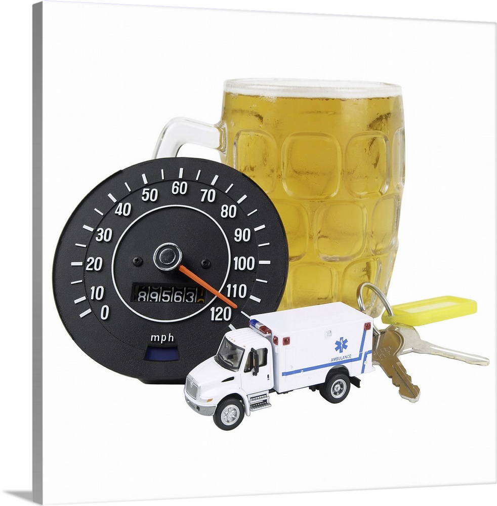 Beer, Keys, Ambulance & Speedometer