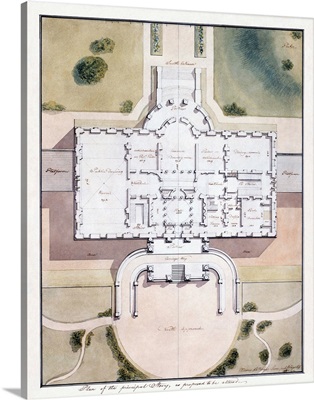 Benjamin Henry Latrobe's Proposed Plan For Renovation Of Main Level Of The White House