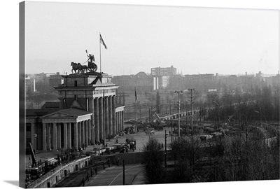 Berlin Wall At Brandenburg Gate, Germany, 1961