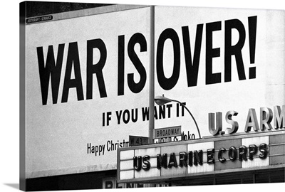 Billboard in Times Square, War is Over!